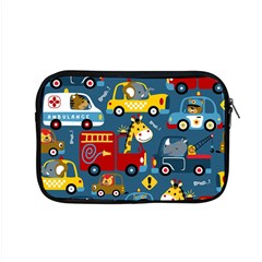 Seamless Pattern Vehicles Cartoon With Funny Drivers Apple Macbook Pro 15  Zipper Case by Simbadda