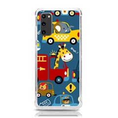 Seamless Pattern Vehicles Cartoon With Funny Drivers Samsung Galaxy S20 6 2 Inch Tpu Uv Case by Simbadda