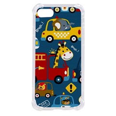 Seamless Pattern Vehicles Cartoon With Funny Drivers Iphone Se by Simbadda