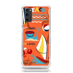 Seamless Pattern Vector Beach Holiday Theme Set Samsung Galaxy S20 6 2 Inch Tpu Uv Case by Simbadda