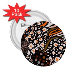 Trendy Mix Animal Skin Prints 2 25  Buttons (10 Pack)  by Simbadda