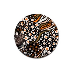 Trendy Mix Animal Skin Prints Magnet 3  (round) by Simbadda