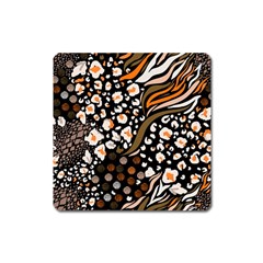 Trendy Mix Animal Skin Prints Square Magnet by Simbadda