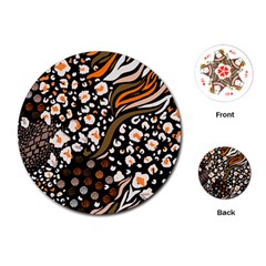 Trendy Mix Animal Skin Prints Playing Cards Single Design (round) by Simbadda