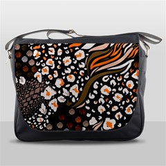 Trendy Mix Animal Skin Prints Messenger Bag by Simbadda