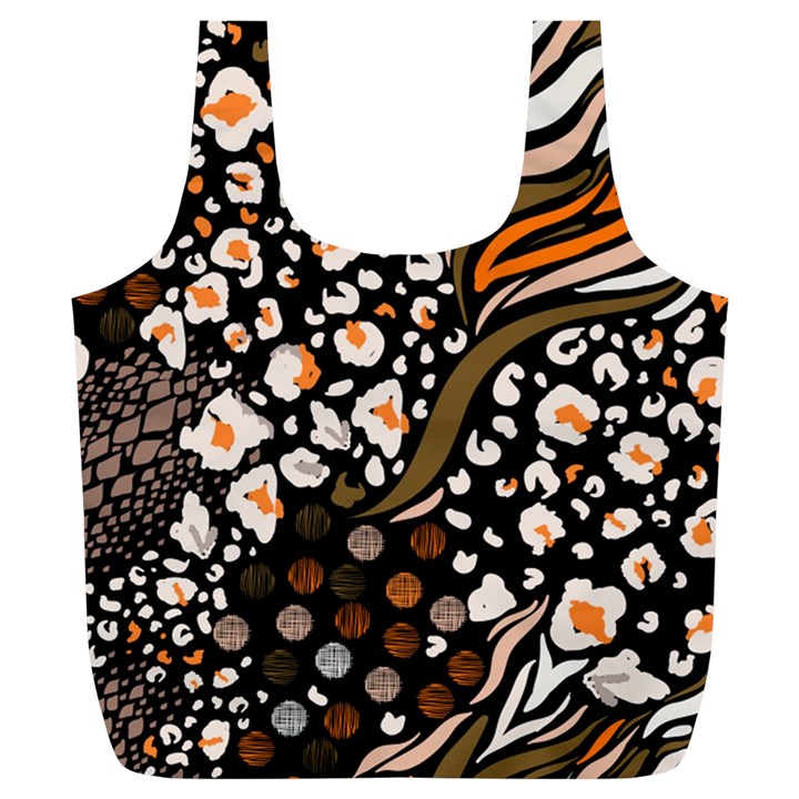 Trendy Mix Animal Skin Prints Full Print Recycle Bag (XL)