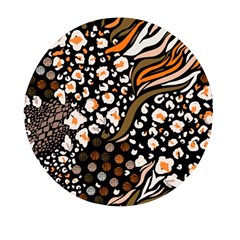 Trendy Mix Animal Skin Prints Mini Round Pill Box by Simbadda