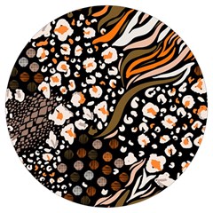 Trendy Mix Animal Skin Prints Round Trivet by Simbadda