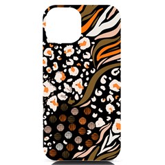 Trendy Mix Animal Skin Prints Iphone 14 Black Uv Print Case by Simbadda