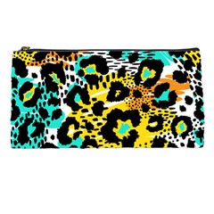 Seamless Leopard Wild Pattern Animal Print Pencil Case by Simbadda