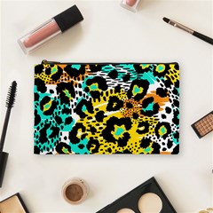 Seamless Leopard Wild Pattern Animal Print Cosmetic Bag (medium) by Simbadda