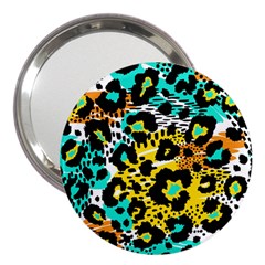 Seamless Leopard Wild Pattern Animal Print 3  Handbag Mirrors by Simbadda