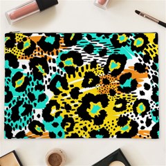 Seamless Leopard Wild Pattern Animal Print Cosmetic Bag (xxl) by Simbadda