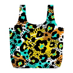 Seamless Leopard Wild Pattern Animal Print Full Print Recycle Bag (l) by Simbadda