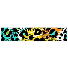 Seamless Leopard Wild Pattern Animal Print Small Premium Plush Fleece Scarf