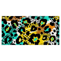 Seamless Leopard Wild Pattern Animal Print Banner And Sign 6  X 3  by Simbadda