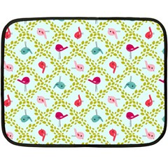 Birds Pattern Background Fleece Blanket (mini) by Simbadda