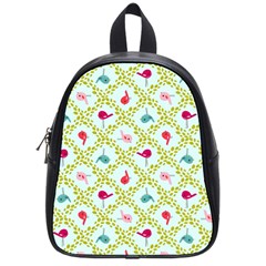 Birds Pattern Background School Bag (small) by Simbadda