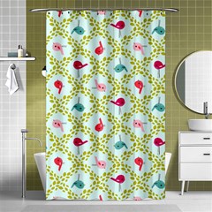 Birds Pattern Background Shower Curtain 48  X 72  (small)  by Simbadda