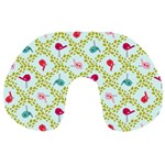 Birds Pattern Background Travel Neck Pillow Front