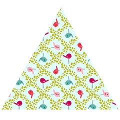 Birds Pattern Background Wooden Puzzle Triangle by Simbadda