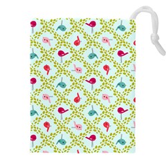 Birds Pattern Background Drawstring Pouch (5xl) by Simbadda