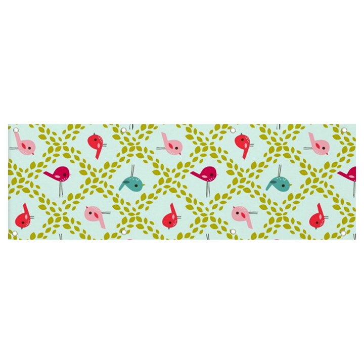 Birds Pattern Background Banner and Sign 9  x 3 