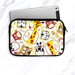 Vector Seamless Pattern Nice Animals Cartoon Apple iPad Mini Zipper Cases Front