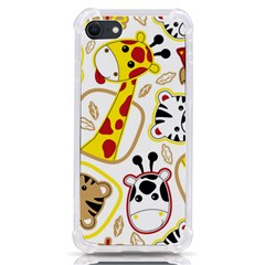 Vector Seamless Pattern Nice Animals Cartoon Iphone Se