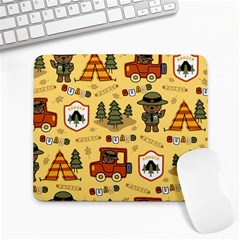 Seamless Pattern Funny Ranger Cartoon Large Mousepad by Simbadda