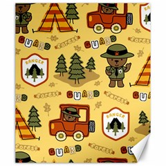 Seamless Pattern Funny Ranger Cartoon Canvas 20  X 24  by Simbadda