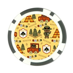 Seamless Pattern Funny Ranger Cartoon Poker Chip Card Guard (10 Pack) by Simbadda