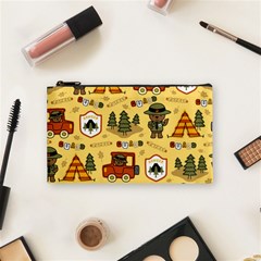 Seamless Pattern Funny Ranger Cartoon Cosmetic Bag (small) by Simbadda