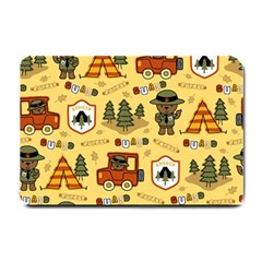 Seamless Pattern Funny Ranger Cartoon Small Doormat by Simbadda