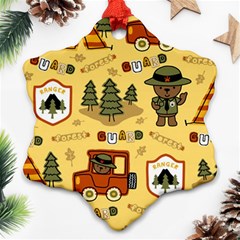 Seamless Pattern Funny Ranger Cartoon Ornament (snowflake) by Simbadda