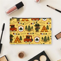 Seamless Pattern Funny Ranger Cartoon Cosmetic Bag (medium) by Simbadda