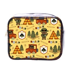 Seamless Pattern Funny Ranger Cartoon Mini Toiletries Bag (one Side) by Simbadda