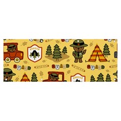 Seamless Pattern Funny Ranger Cartoon Banner And Sign 8  X 3  by Simbadda