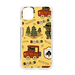 Seamless Pattern Funny Ranger Cartoon Iphone 11 Tpu Uv Print Case by Simbadda