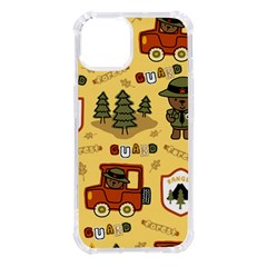 Seamless Pattern Funny Ranger Cartoon Iphone 14 Tpu Uv Print Case by Simbadda