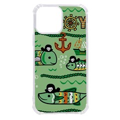 Seamless Pattern Fishes Pirates Cartoon Iphone 13 Pro Max Tpu Uv Print Case by Simbadda