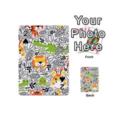 Seamless Pattern With Wildlife Cartoon Playing Cards 54 Designs (mini)