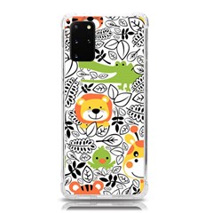 Seamless Pattern With Wildlife Cartoon Samsung Galaxy S20plus 6 7 Inch Tpu Uv Case by Simbadda