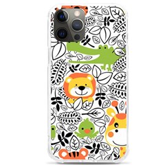 Seamless Pattern With Wildlife Cartoon Iphone 12 Pro Max Tpu Uv Print Case by Simbadda