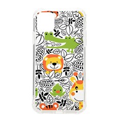 Seamless Pattern With Wildlife Cartoon Iphone 11 Tpu Uv Print Case by Simbadda