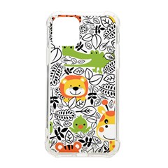 Seamless Pattern With Wildlife Cartoon Iphone 11 Pro 5 8 Inch Tpu Uv Print Case by Simbadda