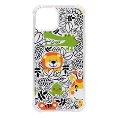 Seamless Pattern With Wildlife Cartoon Iphone 14 Tpu Uv Print Case by Simbadda