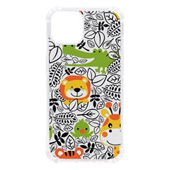 Seamless Pattern With Wildlife Cartoon Iphone 13 Tpu Uv Print Case