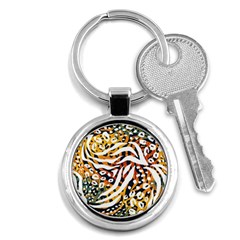 Abstract Geometric Seamless Pattern With Animal Print Key Chain (round) by Simbadda