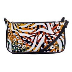 Abstract Geometric Seamless Pattern With Animal Print Shoulder Clutch Bag by Simbadda